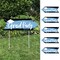 Big Dot of Happiness Arrow Light Blue Graduation Party Direction Signs - Double Sided Outdoor Yard Signs - Set of 6